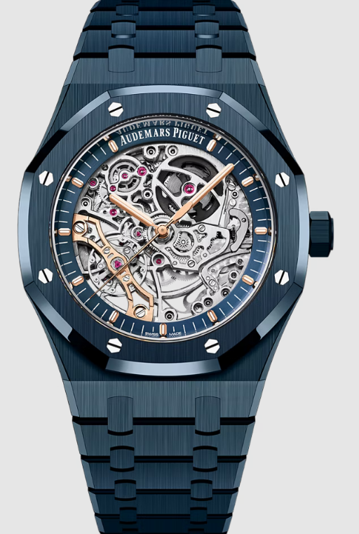 Review 15416CD.OO.1225CD.01 Audemars Piguet Royal Oak 41 Double Balance Wheel Openworked Blue Nuit Nuage 50 Ceramic replica watch